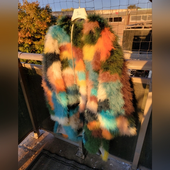 Koche Color Block Feather Hooded Jacket - Picture 8 of 10